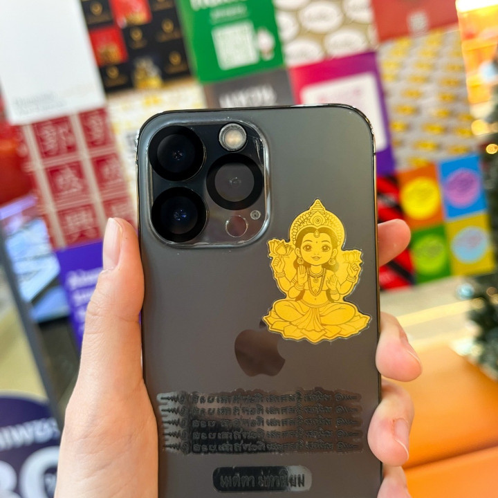 24K Pure Gold Ganesha/Lakshmi Sticker (0.1g)