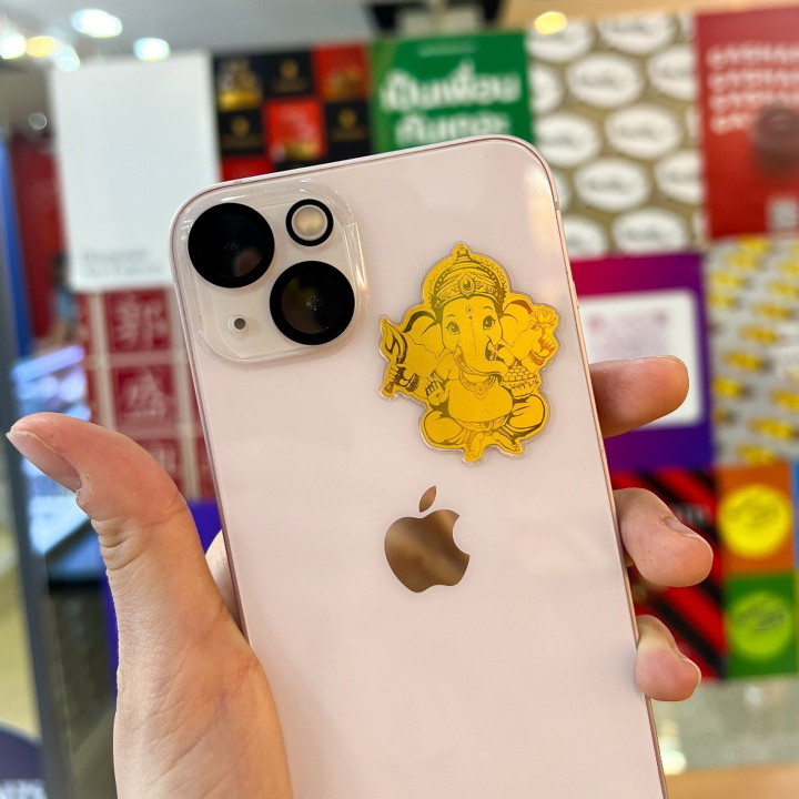 24K Pure Gold Ganesha/Lakshmi Sticker (0.1g)