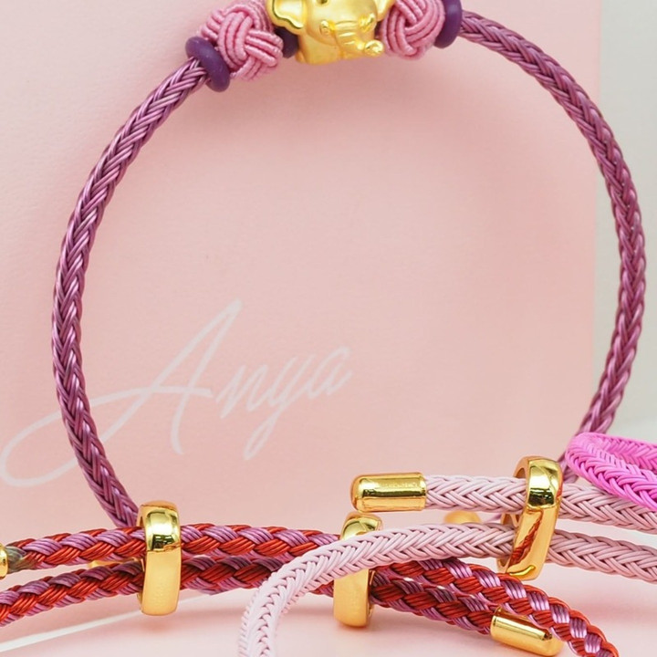 纯金安雅大象吊坠（0.65-0.7克）