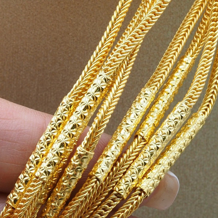 奢华黄金奔驰风格项链（2 Salung，96.5%纯度）