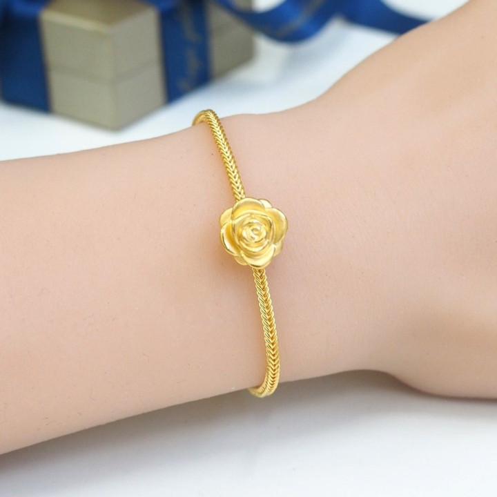 Gold Charm Bracelet - Benz Style | 96.5% Pure Gold