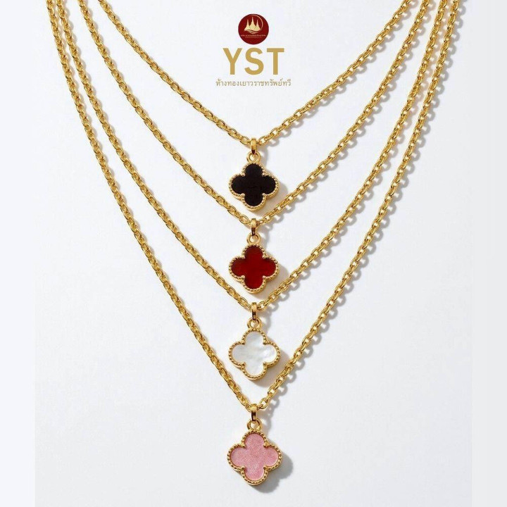 96.5% Pure Gold Clover Leaf Necklace | YST