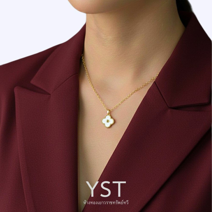 96.5% Pure Gold Clover Leaf Necklace | YST
