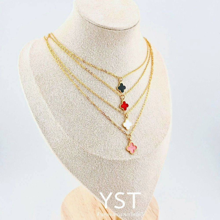96.5% Pure Gold Clover Leaf Necklace | YST