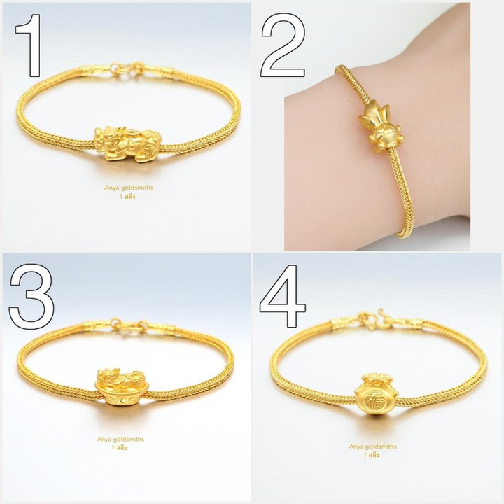 Gold Charm Bracelet - Benz Style | 96.5% Pure Gold