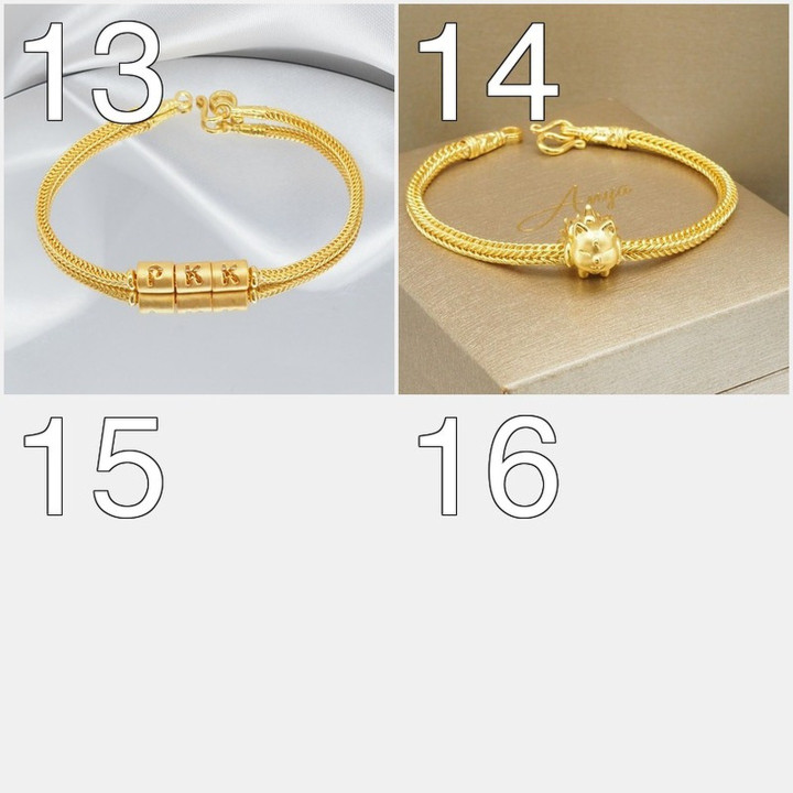 Gold Charm Bracelet - Benz Style | 96.5% Pure Gold