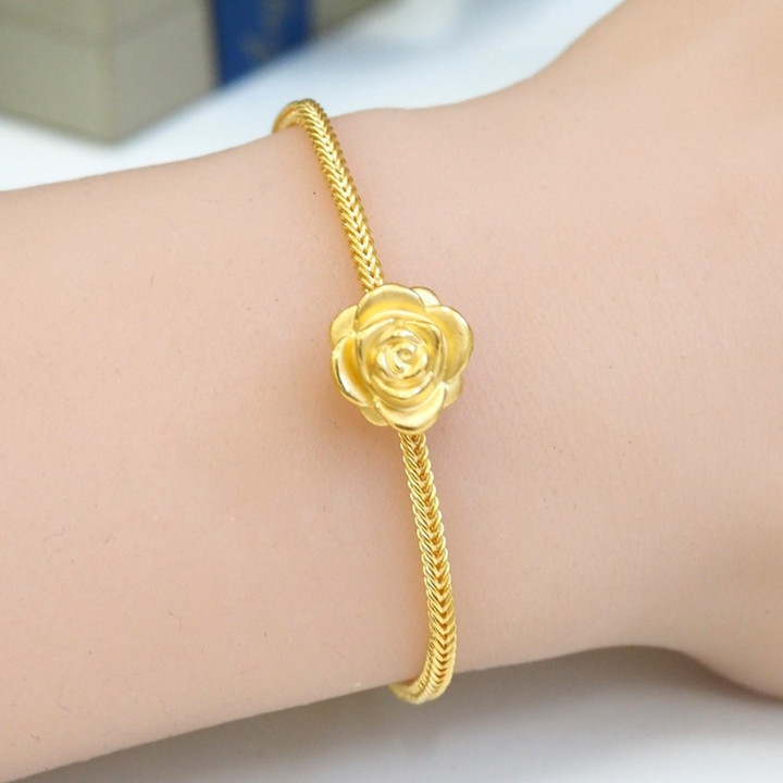 Gold Charm Bracelet - Benz Style | 96.5% Pure Gold