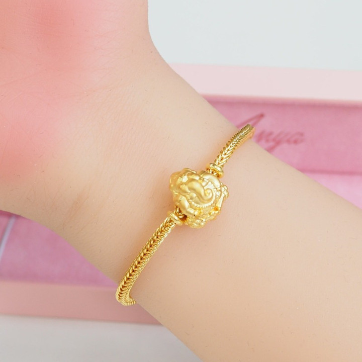 Gold Charm Bracelet - Benz Style | 96.5% Pure Gold