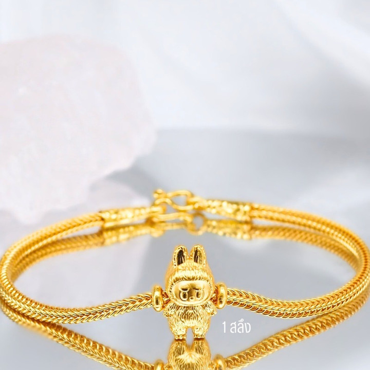 Gold Charm Bracelet - Benz Style | 96.5% Pure Gold