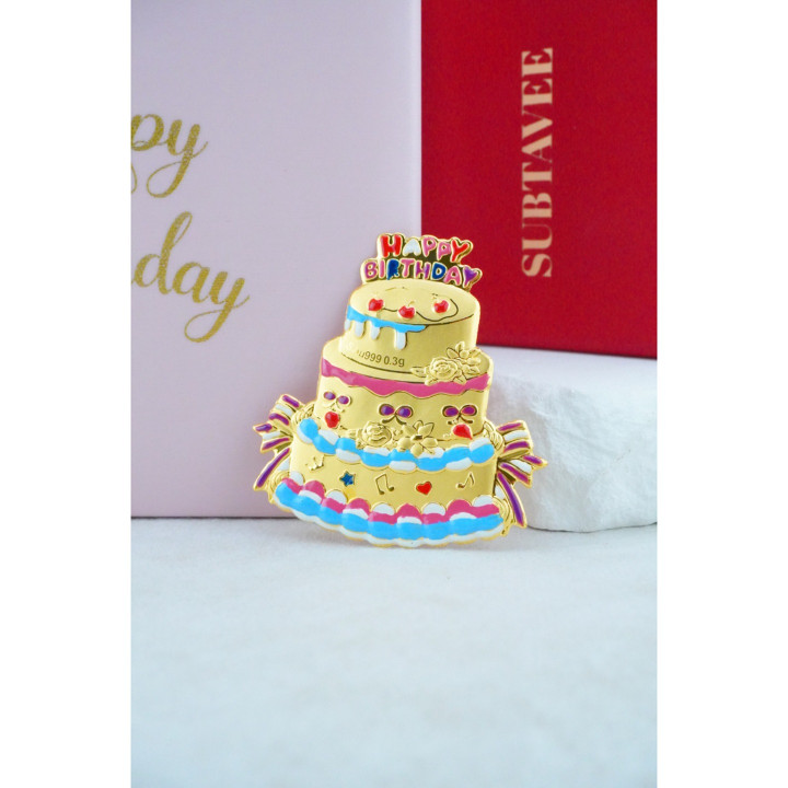24K Gold Cake | 0.3g Pure Gold Jewelry