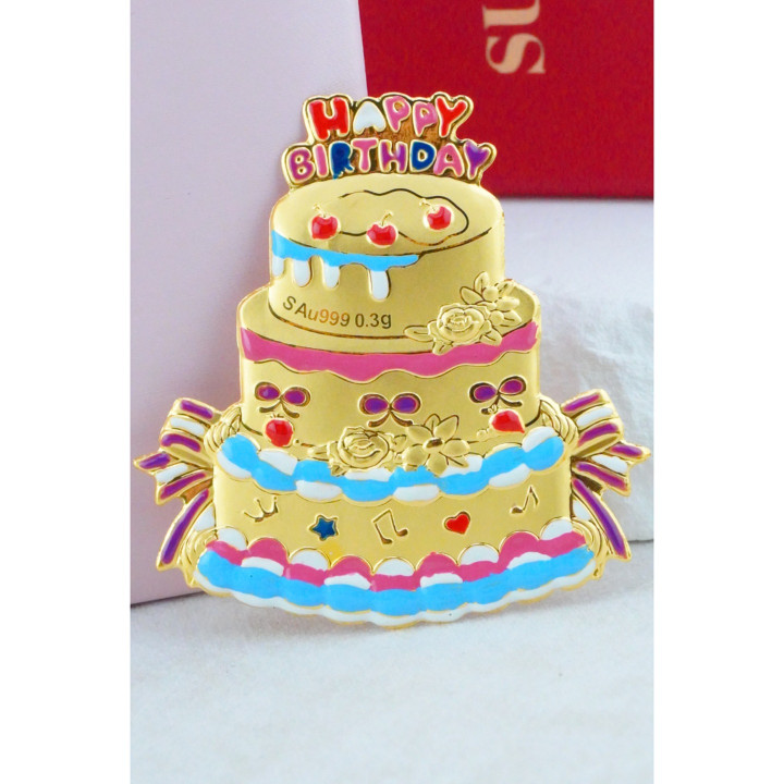 24K Gold Cake | 0.3g Pure Gold Jewelry
