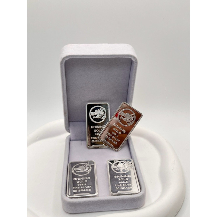 Lingot d'argent pur (50 g) - Authentique et garanti