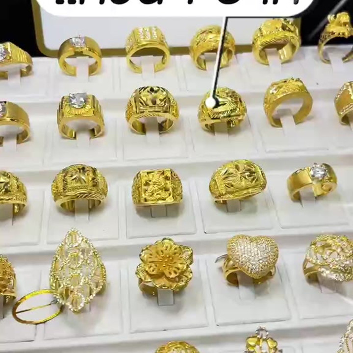 96.5%纯金泰铢戒指 - 正品保证，可回购