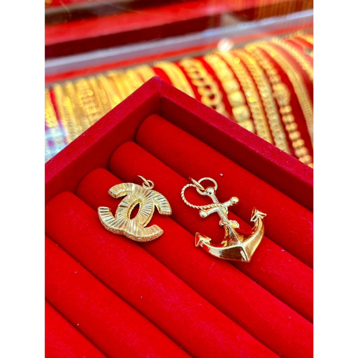 24K金吊坠 - 真品，7.5克 - 回购保证