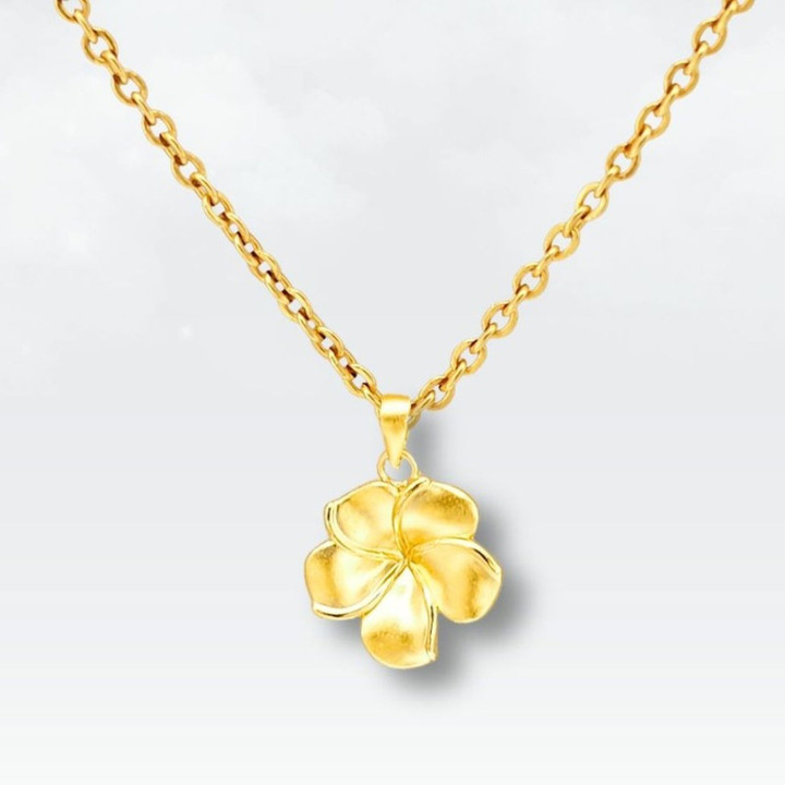 Fleur de frangipanier Anya en or 24 carats - Luxueuse et unique