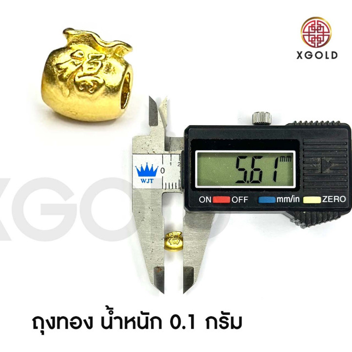 纯金金袋和金锭 - 0.1克