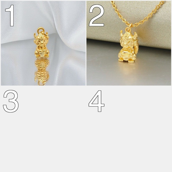 Precious Baby Dragon 99.9% Gold Pendant - Anya Jewelry