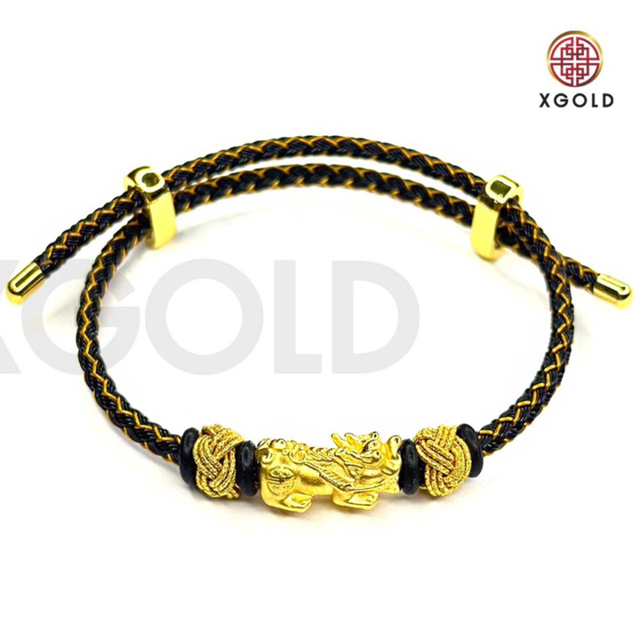 全新正品黄金貔貅（神话生物）护身符，带双钩和钢丝绳，均码！