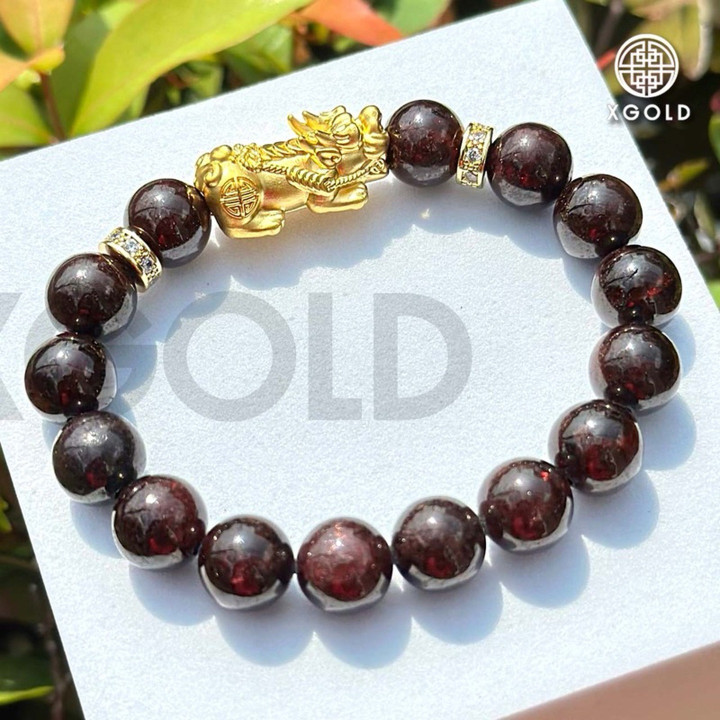 真金貔貅（1.2-1.3克）配水下宝石吊坠