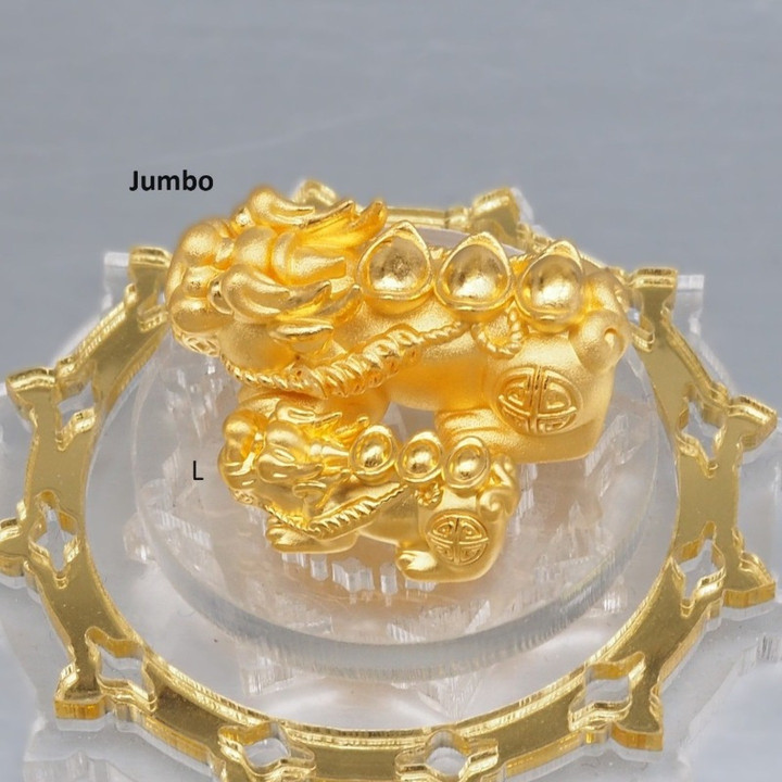 巨型黄金貔貅护身符 - 纯度99.9%黄金
