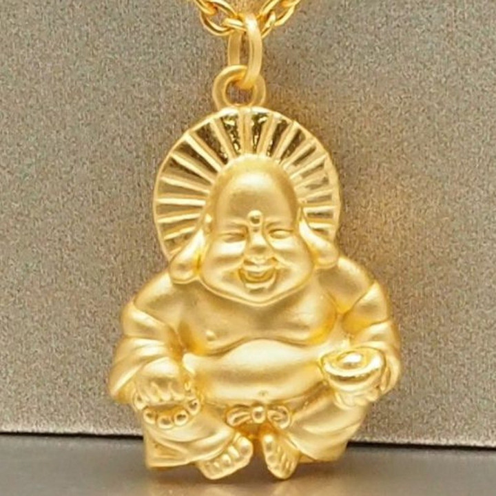 纯金安雅佛吊坠 |桑卡柴设计