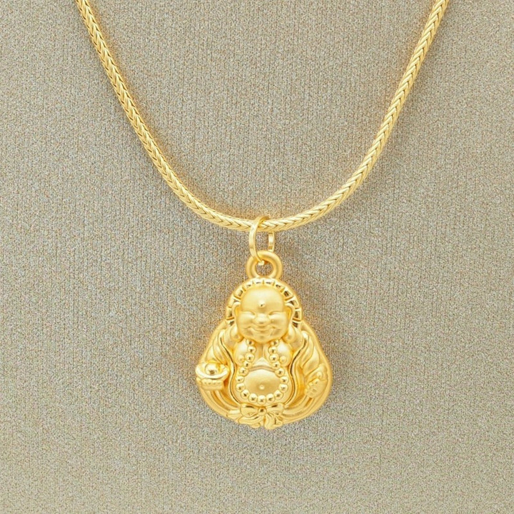 纯金安雅佛吊坠 |桑卡柴设计