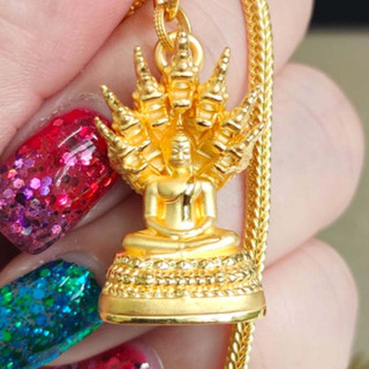 纯金安雅那伽佛像吊坠 | 2.10克