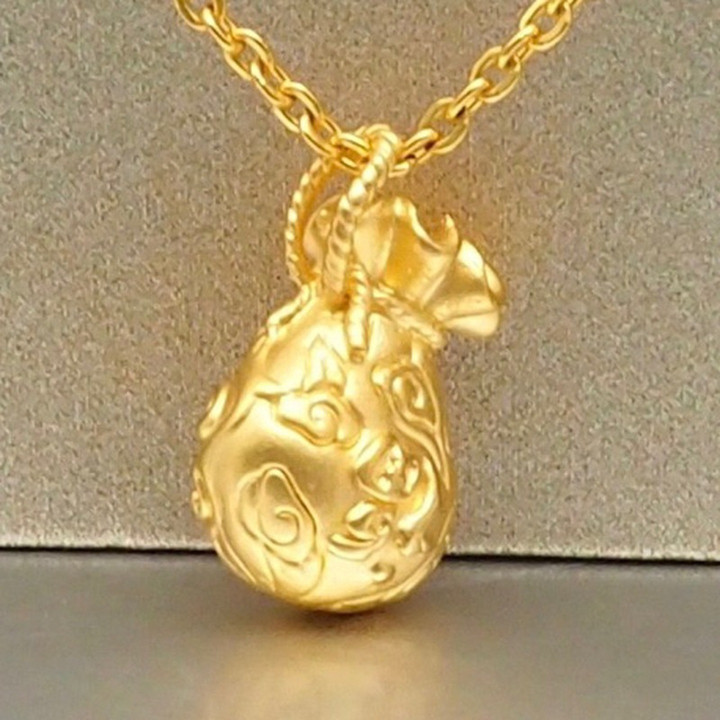 奢华黄金安雅吊坠 | 99.9%纯金