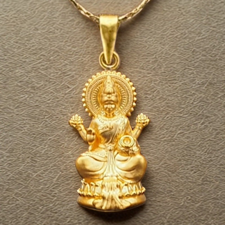 纯金拉克什米吊坠 | Anya女神珠宝 |