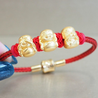 Pure Gold Phra Pid Hu Anya Charm - Luck & Protection