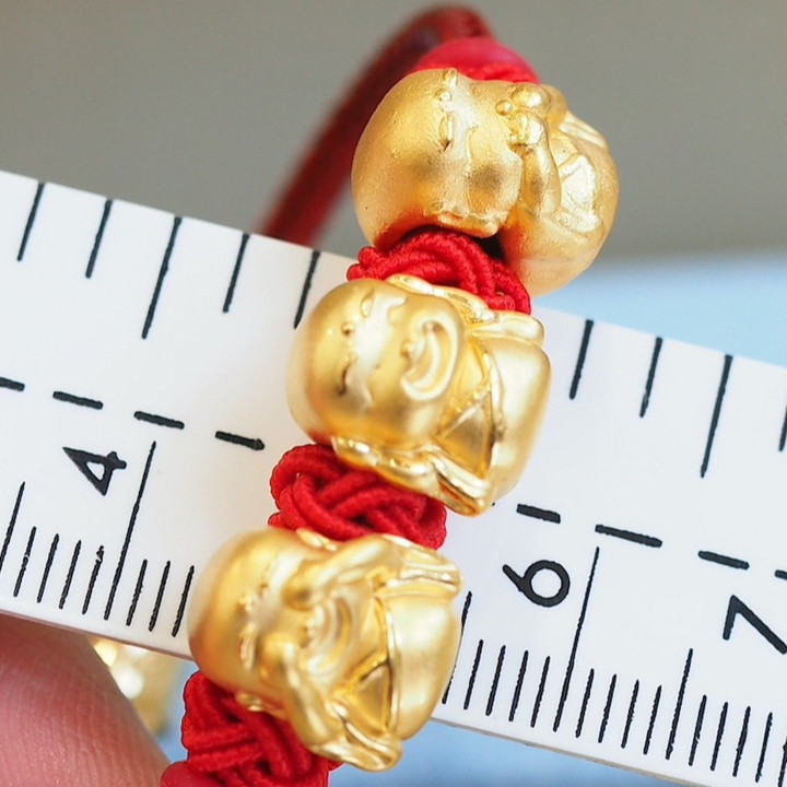 Pure Gold Phra Pid Hu Anya Charm - Luck & Protection