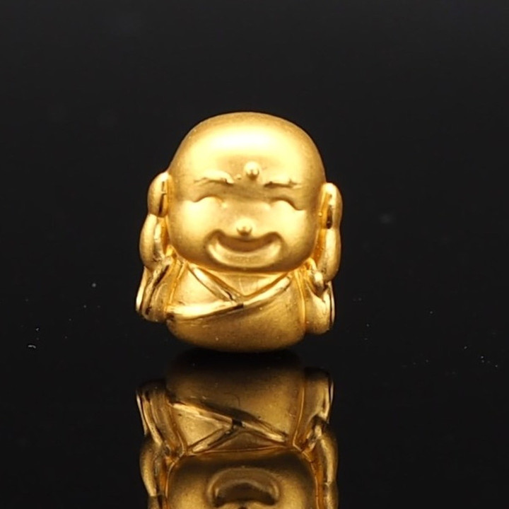 Pure Gold Phra Pid Hu Anya Charm - Luck & Protection