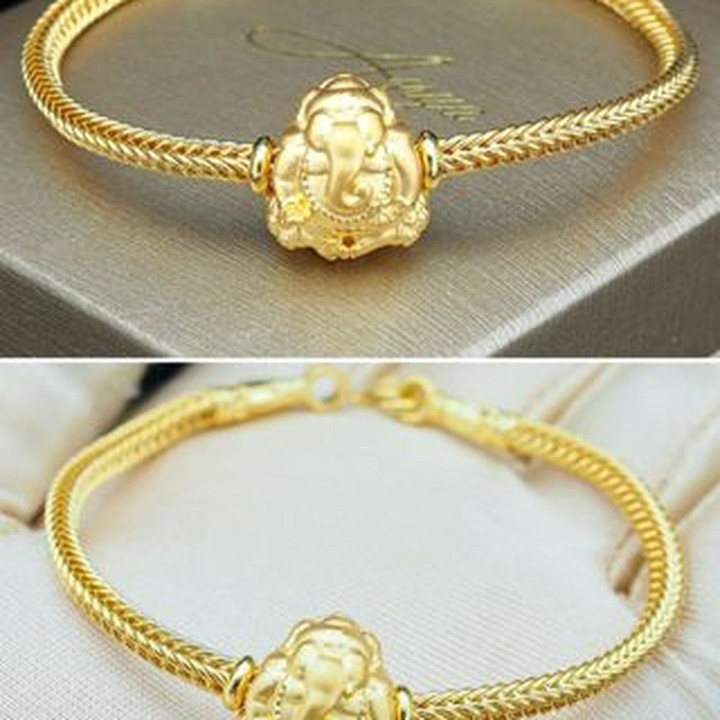 Luxury Gold Bracelet - Benz Link Design & Charms