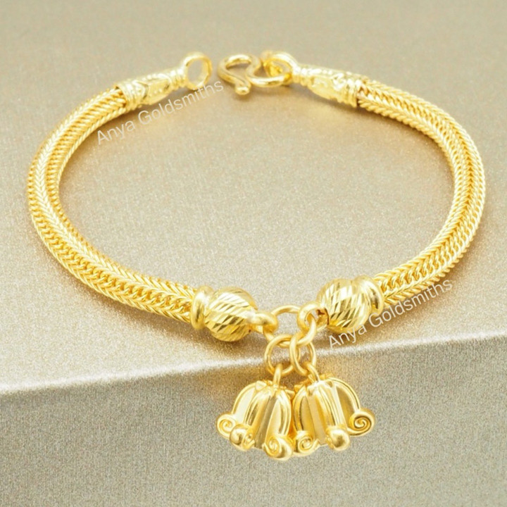 Luxury Gold Benz Chain Bracelet | 96.5% Pure & 2-Salung Pendant