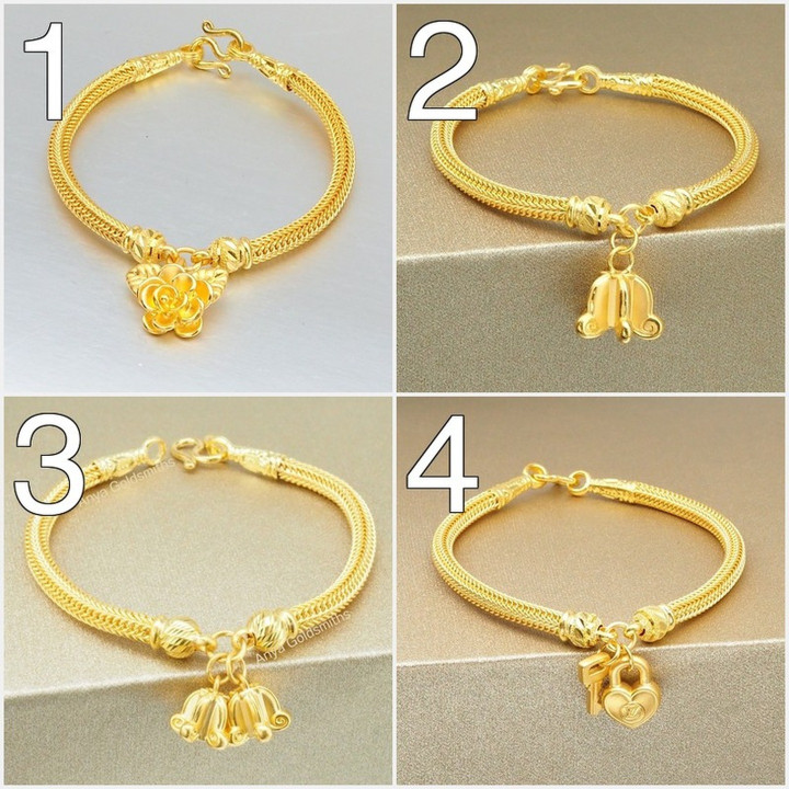 Luxury Gold Benz Chain Bracelet | 96.5% Pure & 2-Salung Pendant