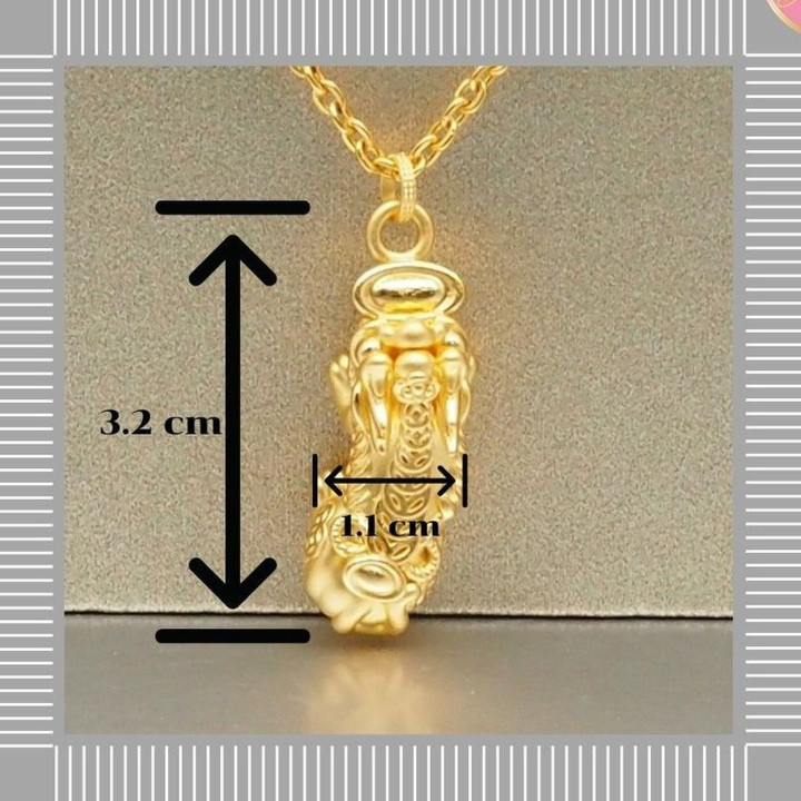 纯金安雅貔貅吊坠 | 招财纳福护身符