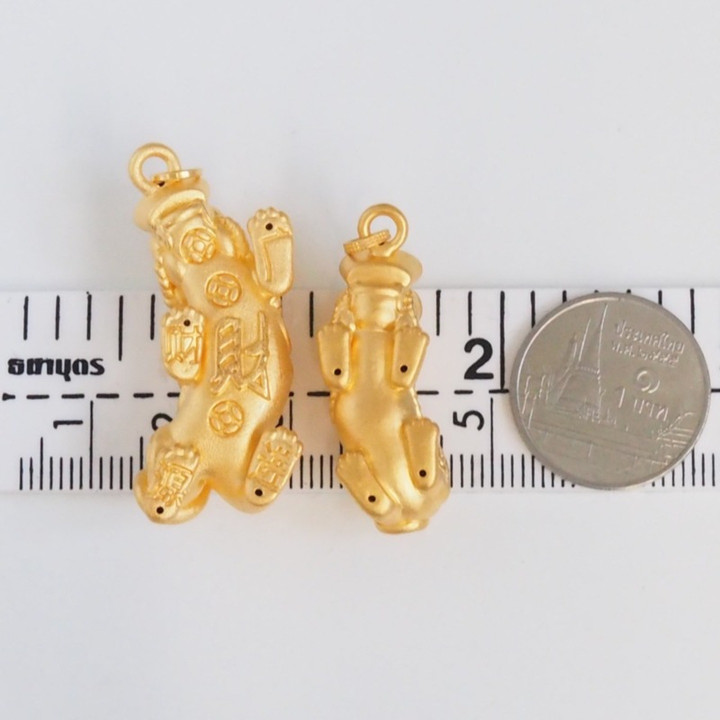 纯金安雅貔貅吊坠 | 招财纳福护身符