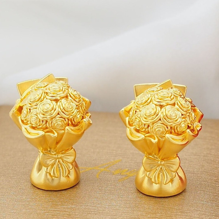 永恒安雅玫瑰金花束（24K纯金）