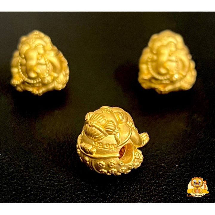 纯金象头神吊坠 | 99.9% 真品手链吊坠
