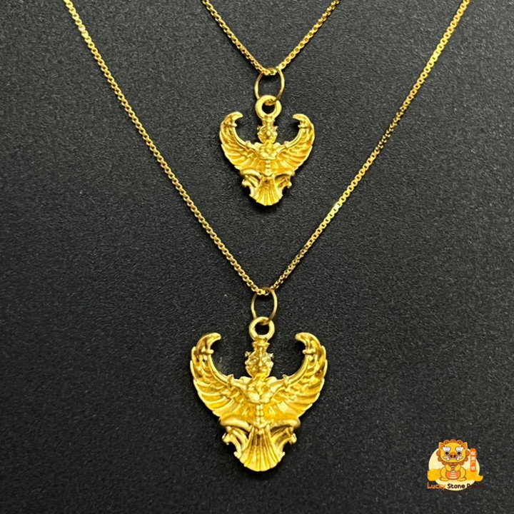 正品 24K 金迦楼罗吊坠 | 附带证书及回购保证