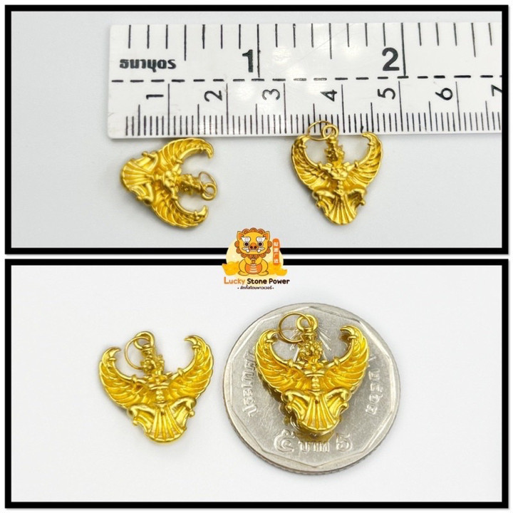 正品 24K 金迦楼罗吊坠 | 附带证书及回购保证