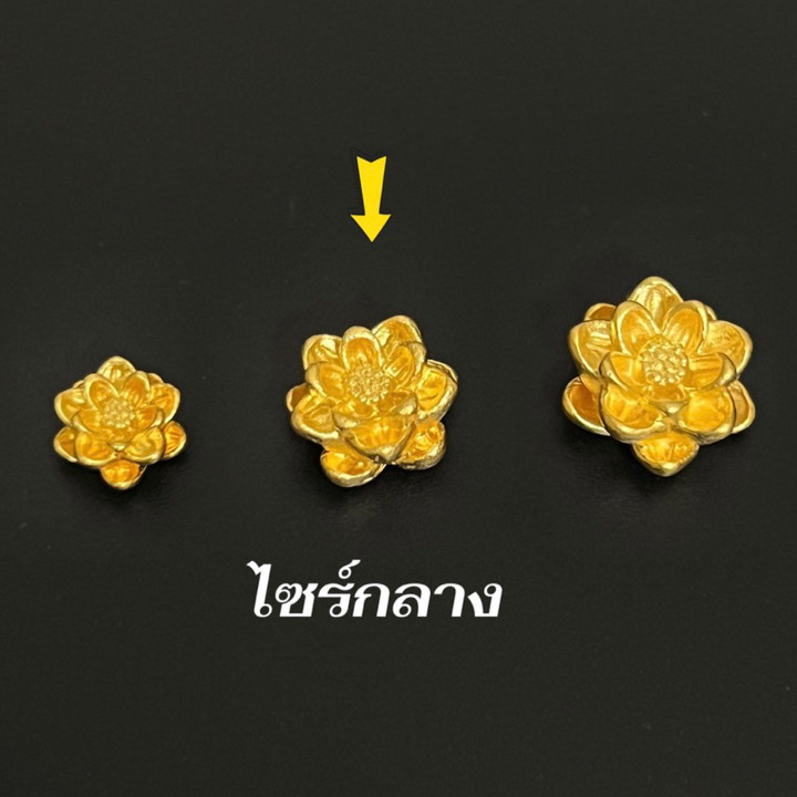 纯金牡丹吊坠 | 99.9% 真品保证