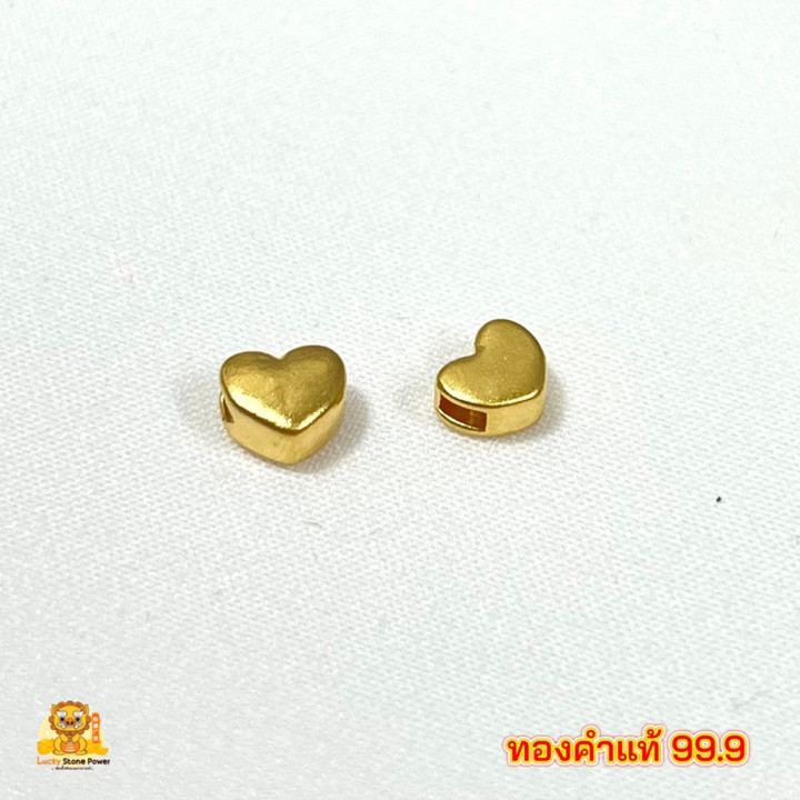 纯金心形吊坠 | 99.99% 真品，小巧精致