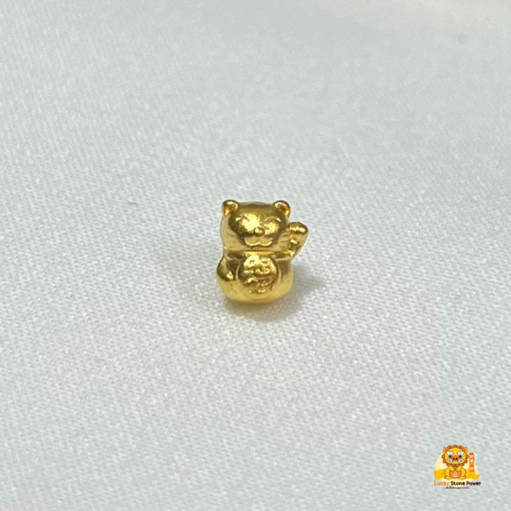 24K金招财猫吊坠 | 正品迷你款