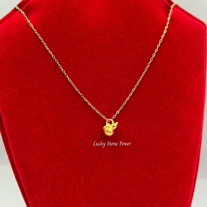 纯金葫芦护身符：招财纳福