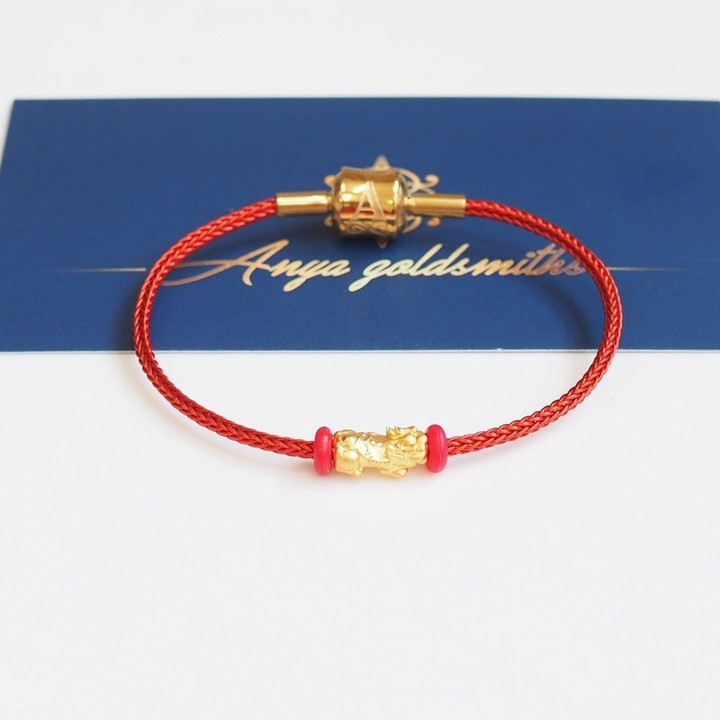 Gold Pi Xiu Pendant | Pure 24K Gold Wire Charm | Anya