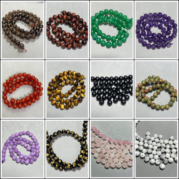 Pixiu Bracelet Set | Auspicious Stone & Gold Accents