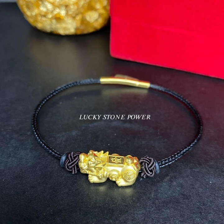 Pure Gold Pixiu Bracelet | Authentic & Lucky Charm