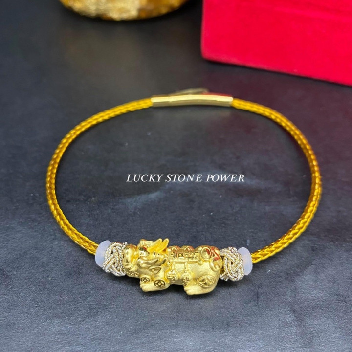 Pure Gold Pixiu Bracelet | Authentic & Lucky Charm