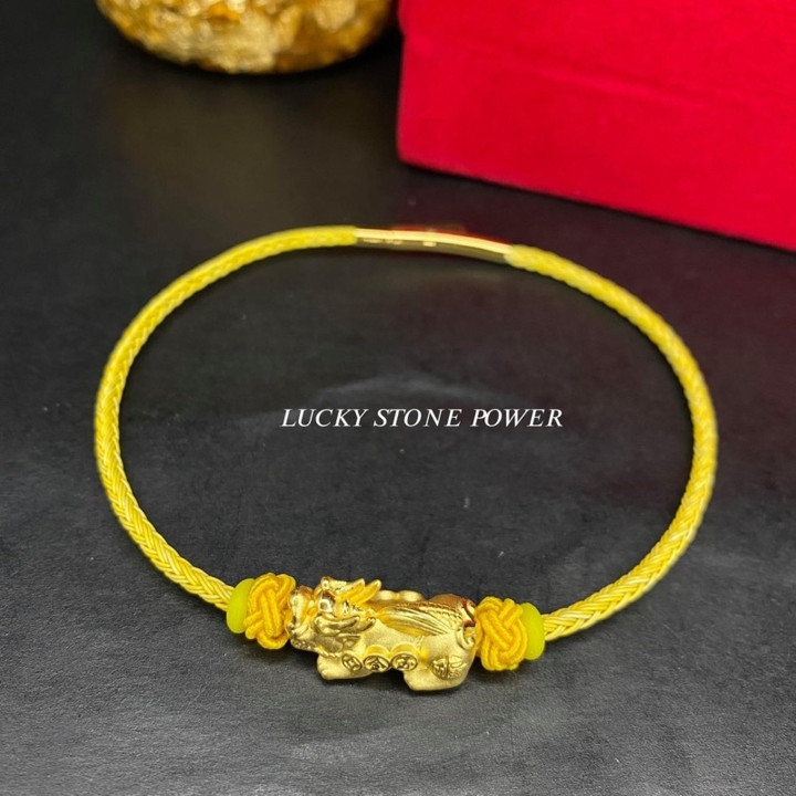 Pure Gold Pixiu Bracelet | Authentic & Lucky Charm